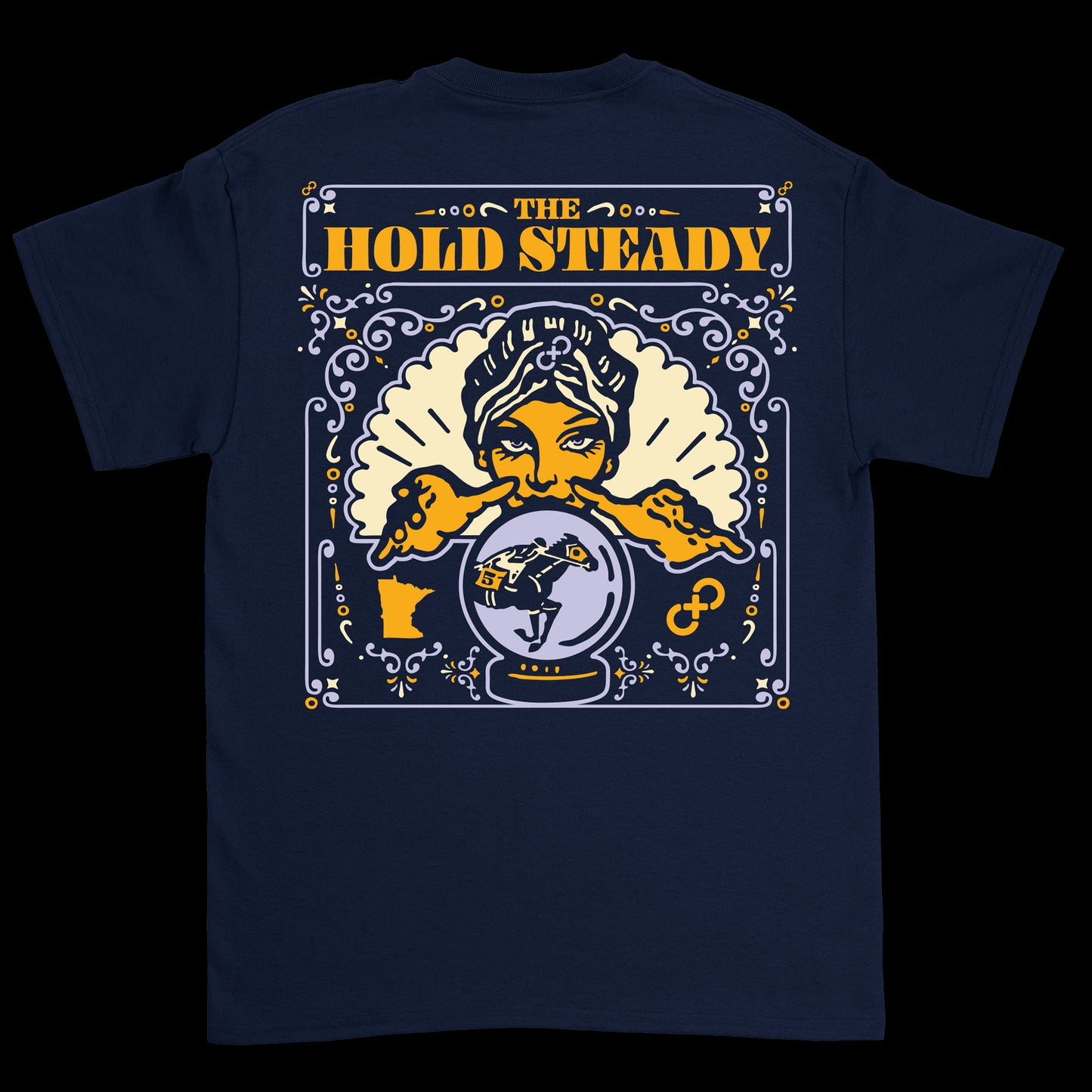 Crystal Ball Navy T-Shirt back