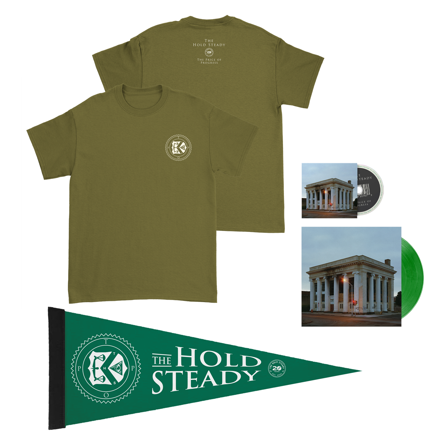 The Price Of Progress Limited Edition Clear Green Vinyl LP + CD + T-Shirt + Pennant Bundle